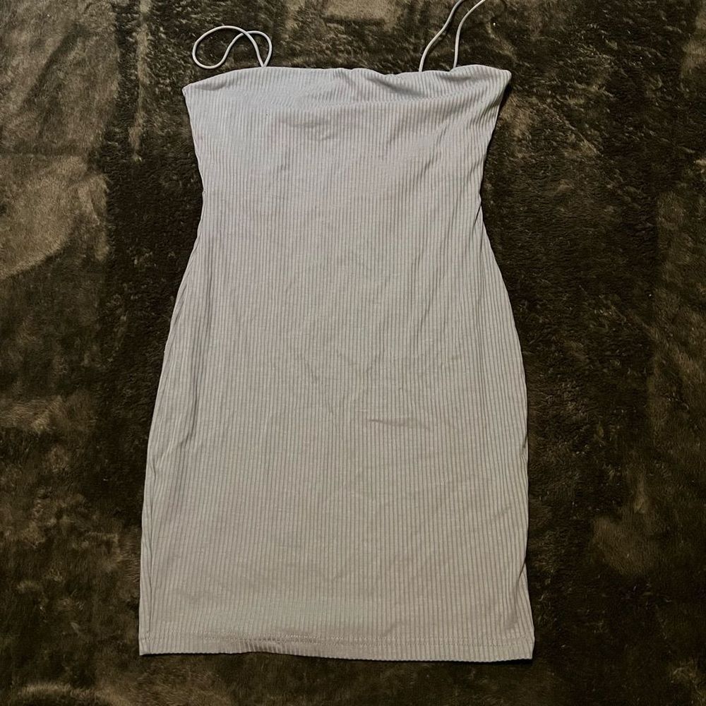 Shein light blue body con dress small